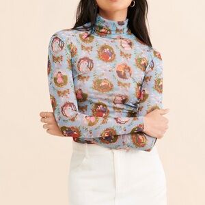 Rachel Antonoff Lillian Mesh Turtleneck